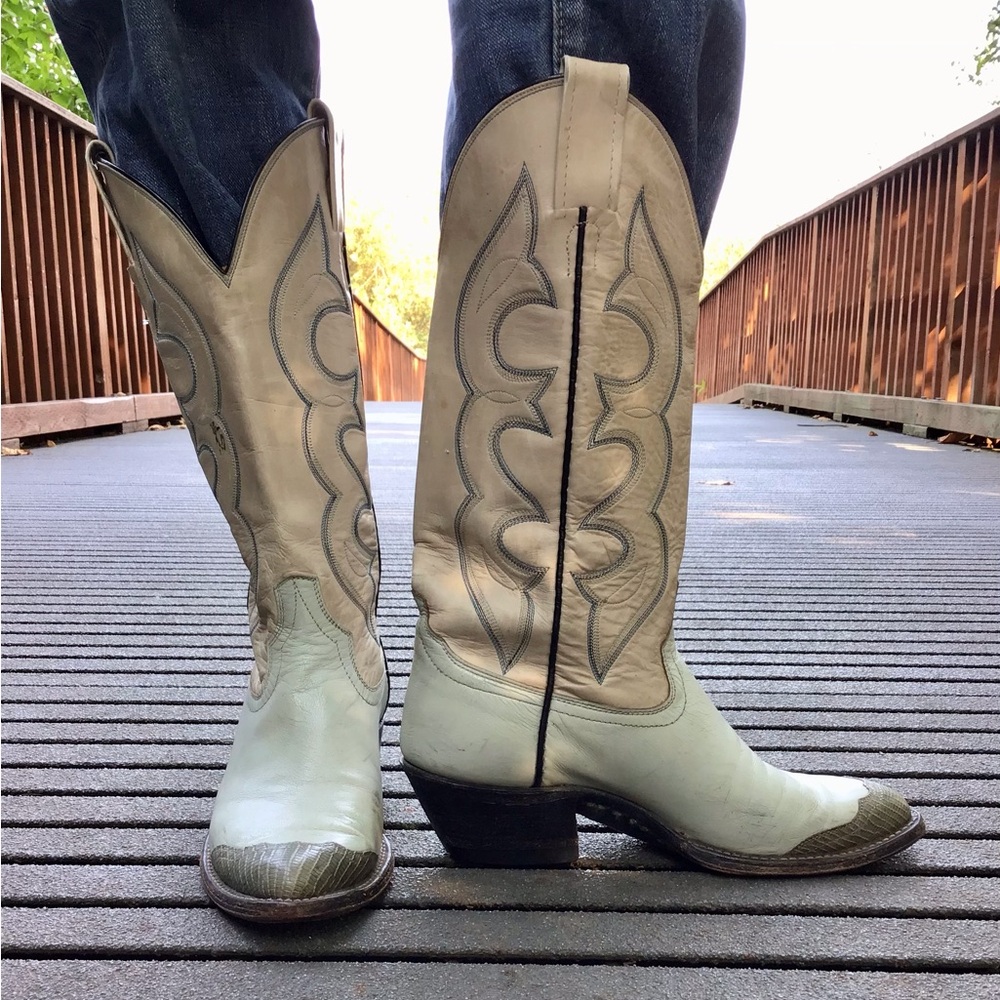 🤠 Vintage Laramie mint green Cowboy Boots - Picture 9 of 14